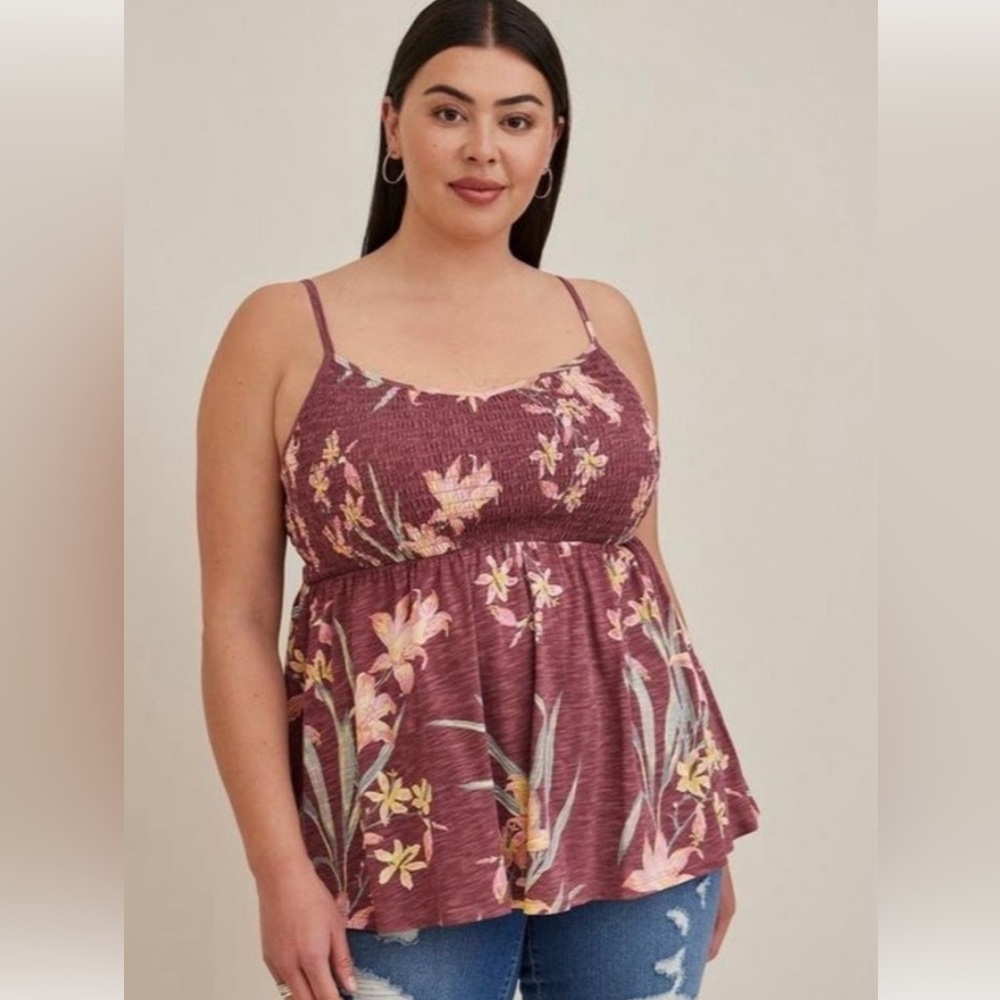 Torrid size 6 Babydoll floral tank